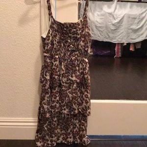 Leopard spot midi dress